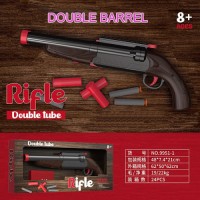 New Double Barrel Rifle Shell Throwing Soft Bullet Gun Outdoor Shooting Game for Boys gel gun