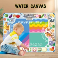 Learning Watercolor  Canvas painting set Aqua Magic Water Drawing Mat